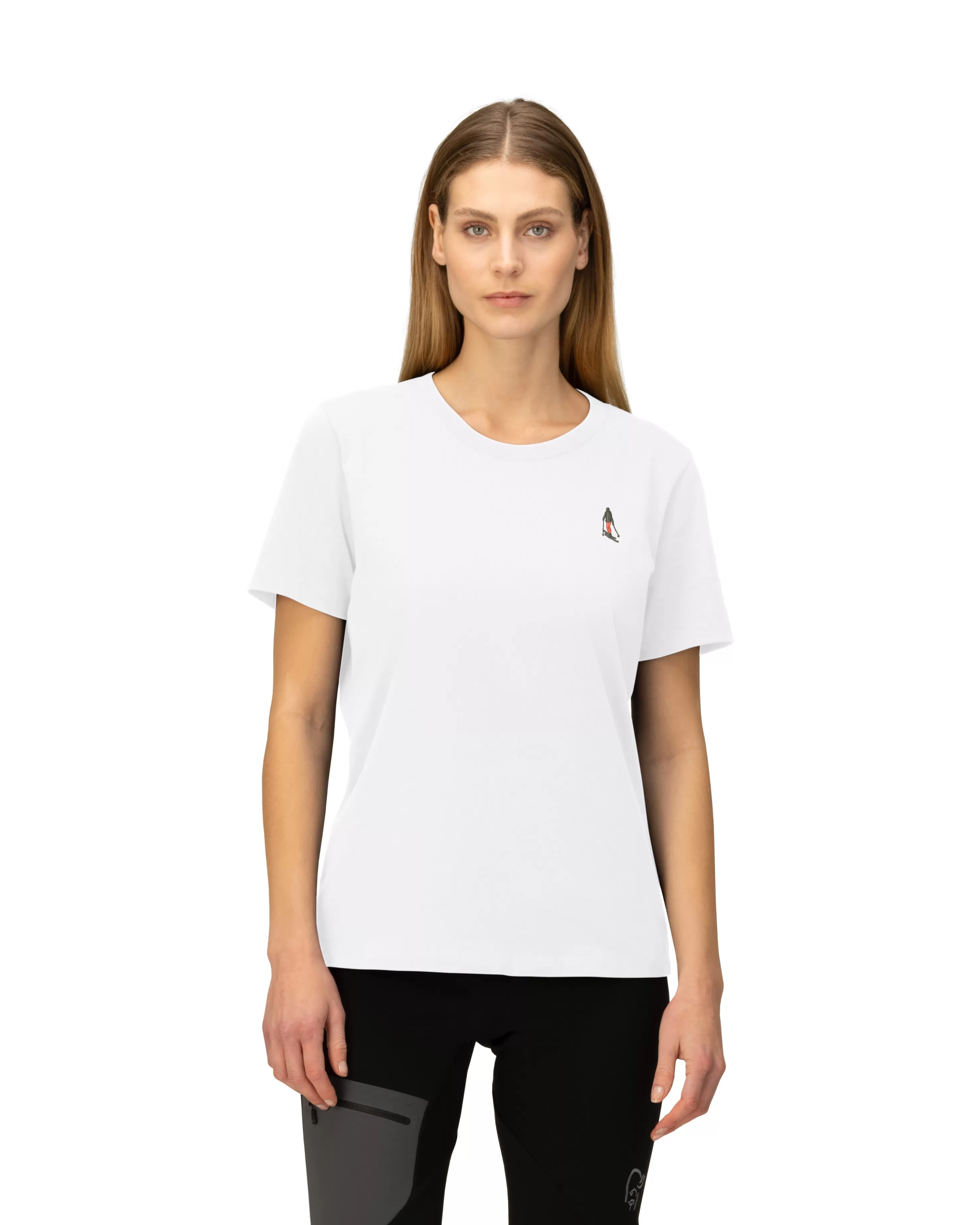 /29 Cotton Activity Embroidery T-Shirt W's>Norrøna Hot